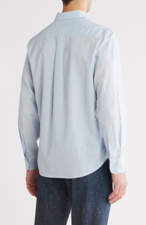 14TH & UNION 14TH & UNION SOLID LINEN & COTTON BUTTON-UP SHIRT
