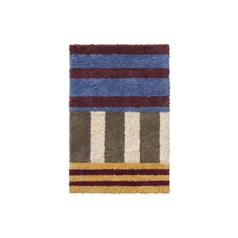 Washable Rug Color On Indigo Blue