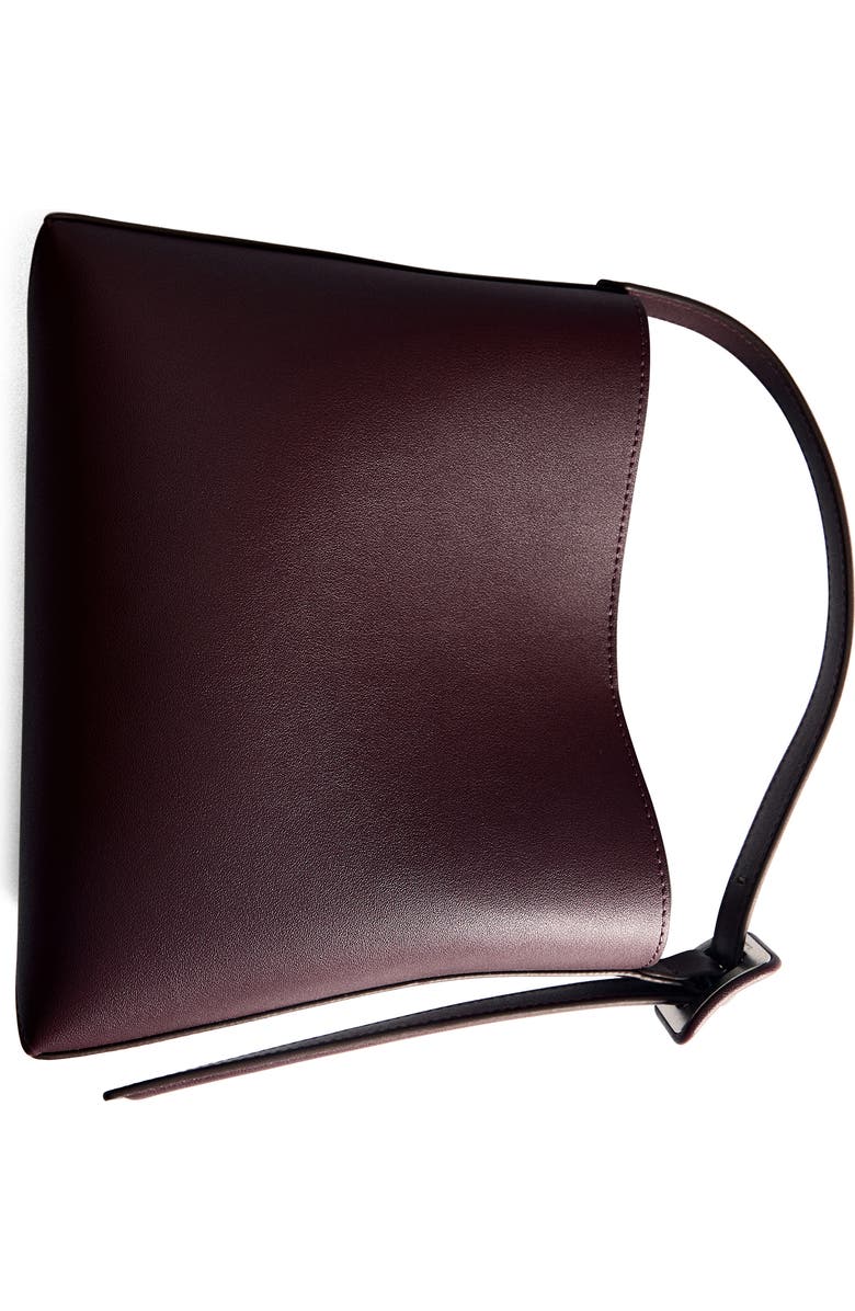MANGO Faux Leather Shopper Tote, Alternate, color, Burgundy