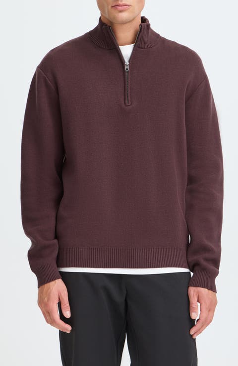 Dryker Quarter Zip Cotton Sweater