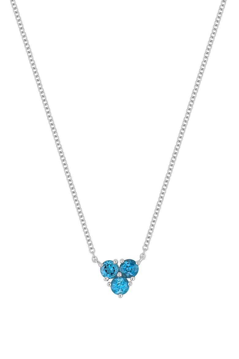 14K Gold Pendant Necklace (Nordstrom Exclusive), Main, color, 14K WG LONDON BLUE TOPAZ