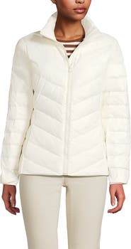 Lands' End Wanderweight Ultralight Packable Chevron Quilted Down Jacket