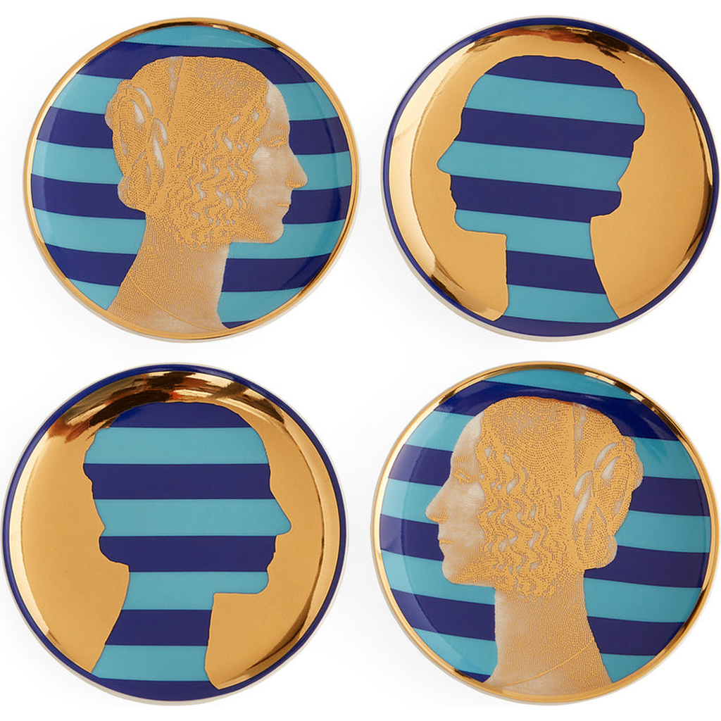 Jonathan Adler Renaissance Coasters Set Of Four In Multi