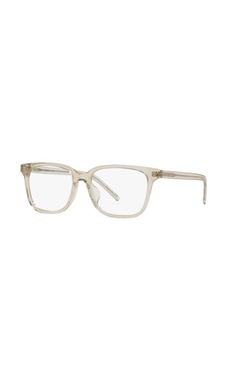 Saint Laurent 55mm Rectangle Optical Glasses In Neutral