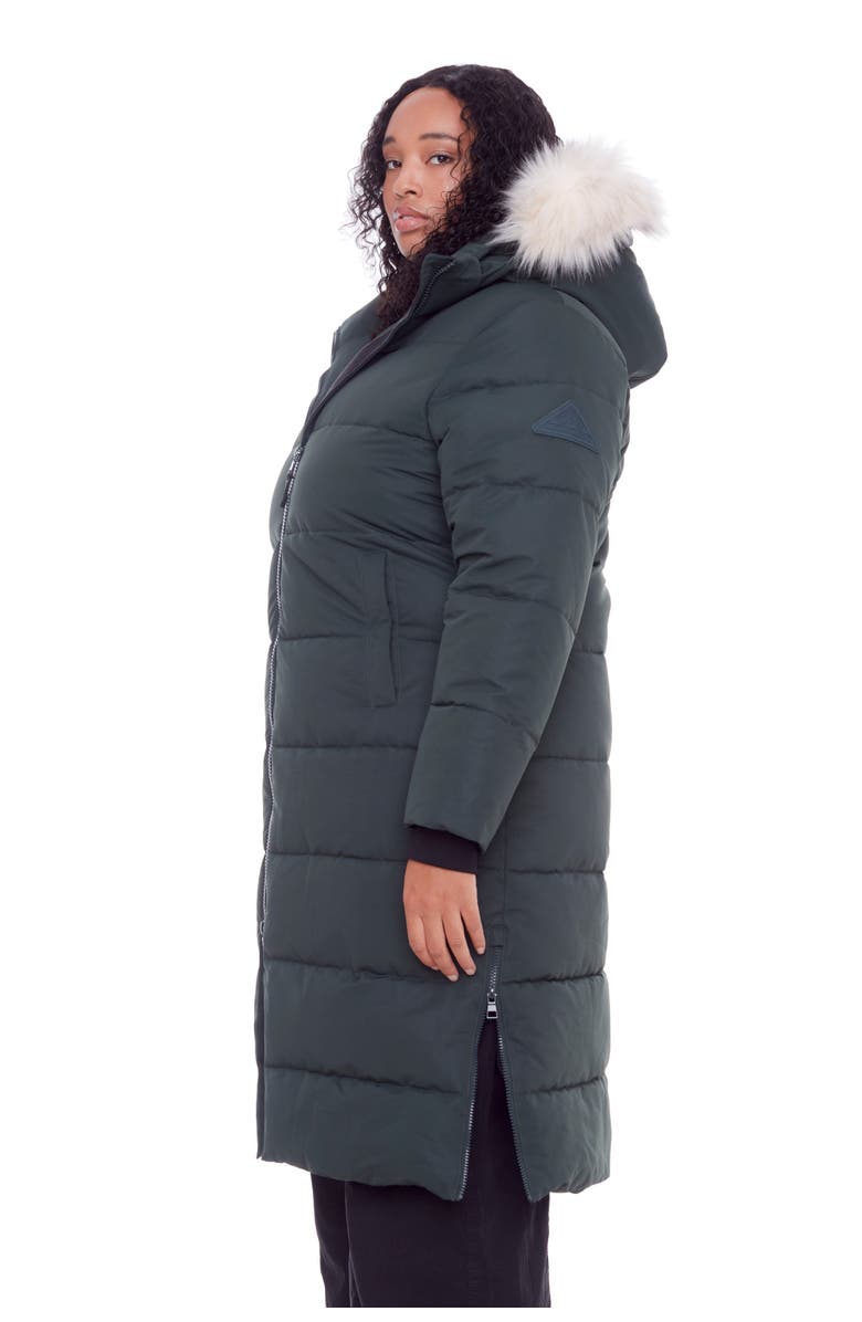 Alpine North KLUANE PLUS SIZE - Vegan Down Ultra Long Winter Parka, Alternate, color, Green