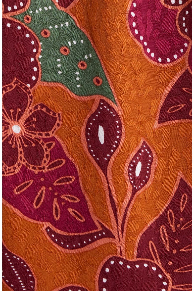 Marven Floral Button Down Top, Alternate, color, RUST-BROWN