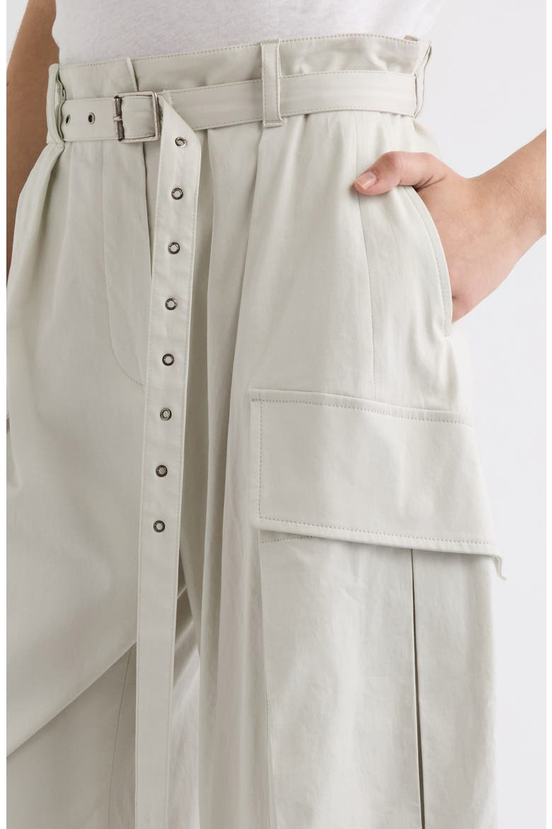 Pama Belted Twill Cargo Pants, Alternate, color, LIGHT GREY