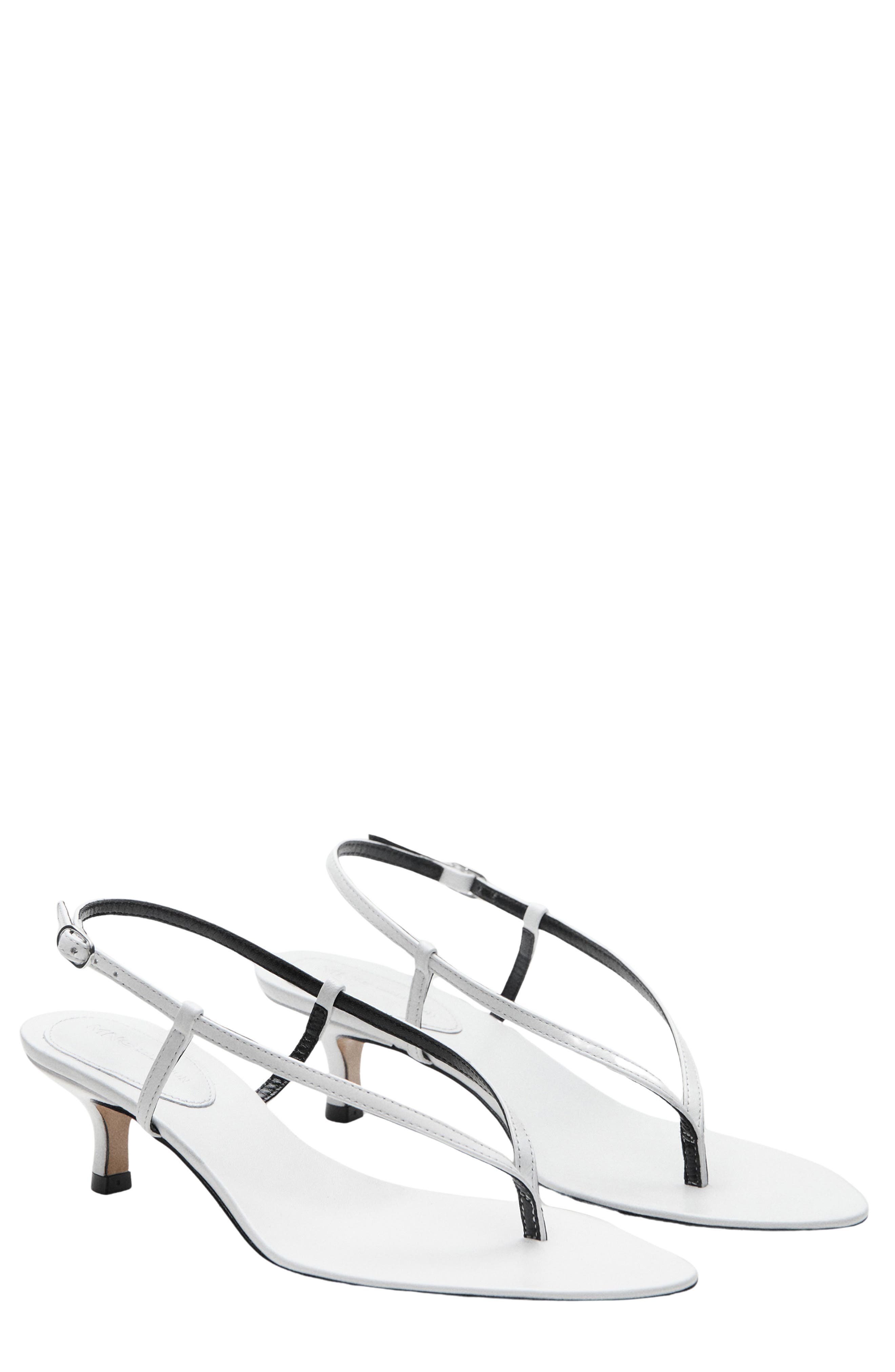 Slingback Kitten Heel Sandal, Main, color, WHITE