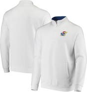 COLOSSEUM Men's Colosseum White Kansas Jayhawks Tortugas Logo Quarter-Zip Jacket