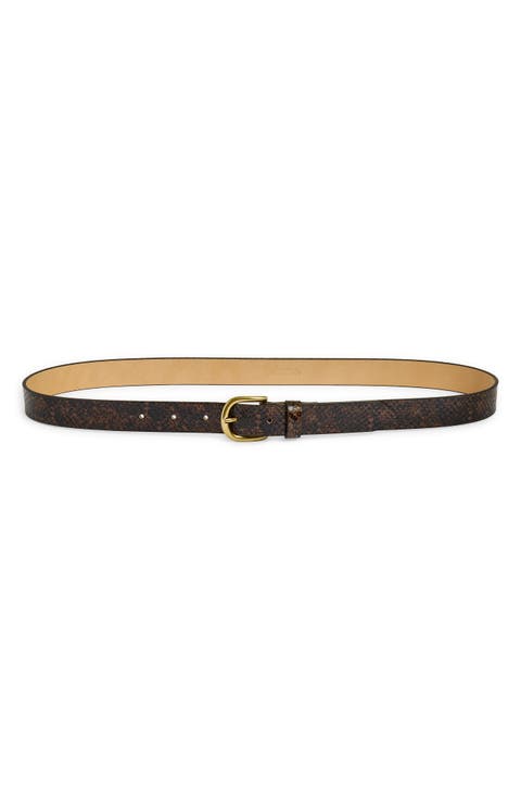 Zap Snakeskin Embossed Belt
