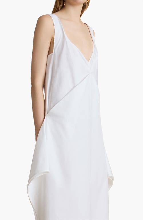 Khaite Kenith Cotton Poplin Dress In White