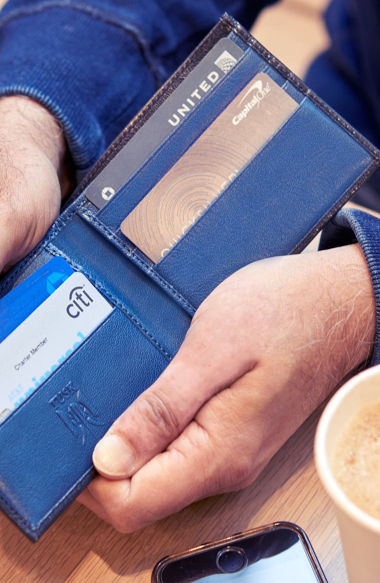 Tusk Leonardo Compact Billfold, Alternate, color, Black / Blue