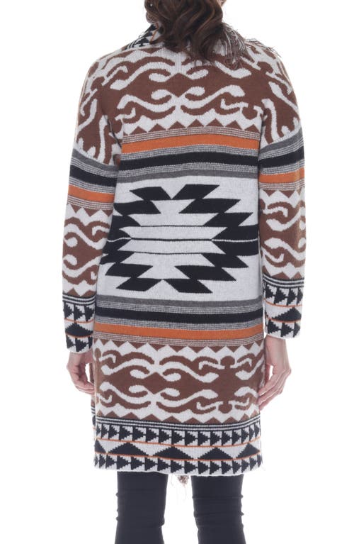 Rain And Rose Fringe Trim Longline Cardigan In Black