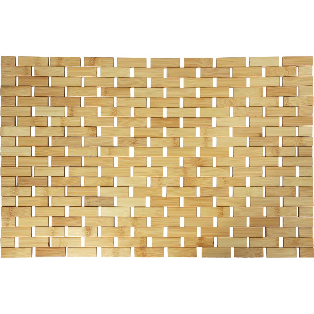Megachef Wood 16.25 X 24.5 Inch Rectangle Bathroom Mat In Brown