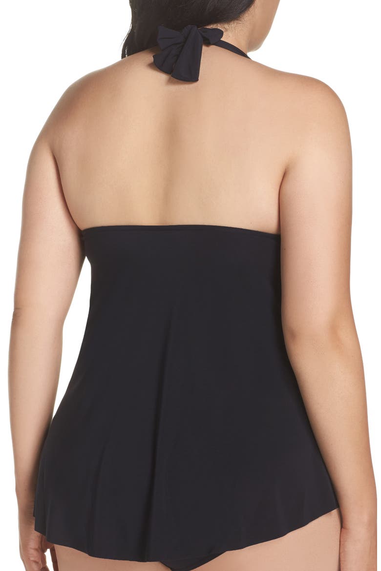 Sophie Underwire Tankini Top, Alternate, color, BLACK