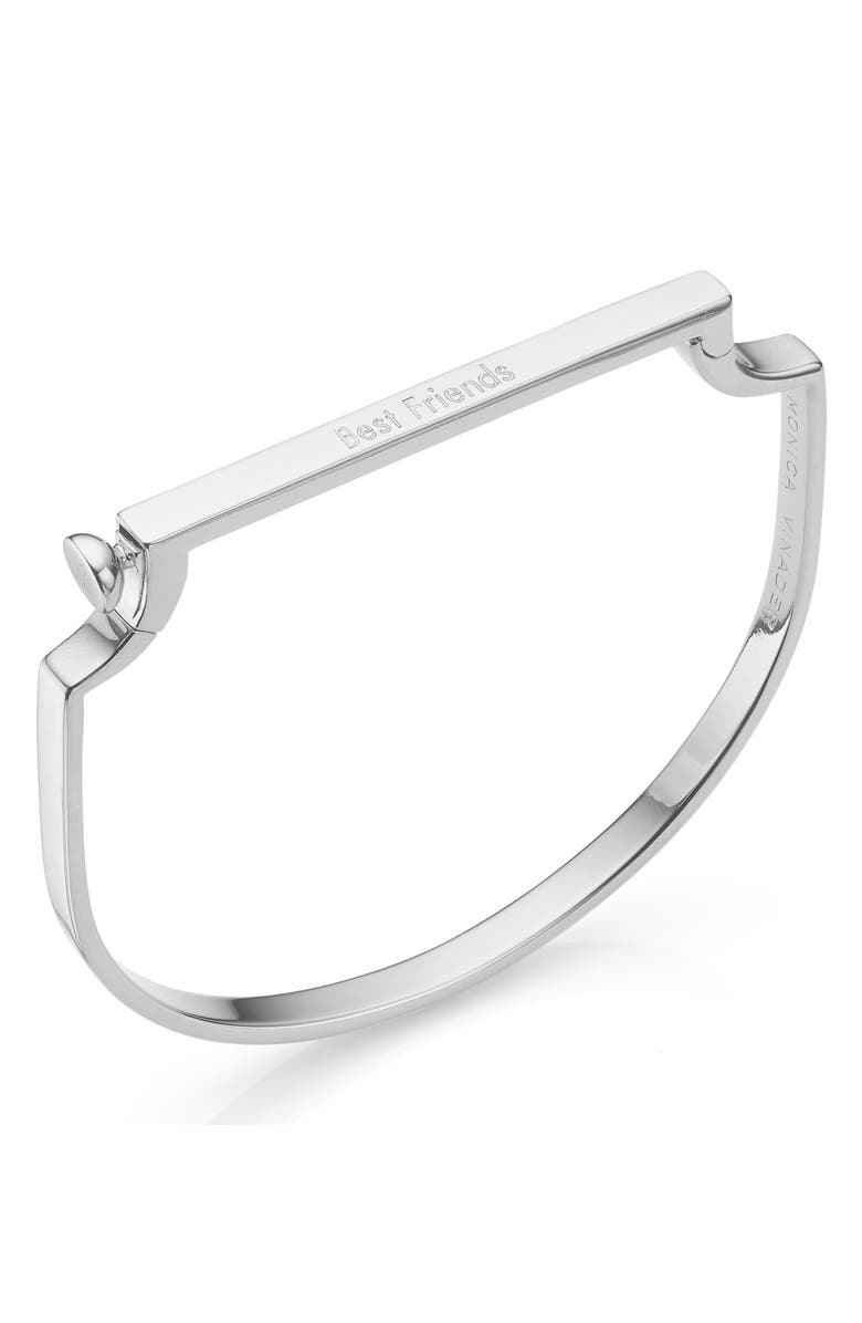 Monica Vinader Signature Thin Bangle Bracelet, Alternate, color, Silver