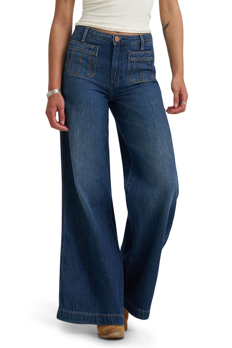 High Waist Patch Pocket Jeans, Main, color, HOMESTEAD HAZE