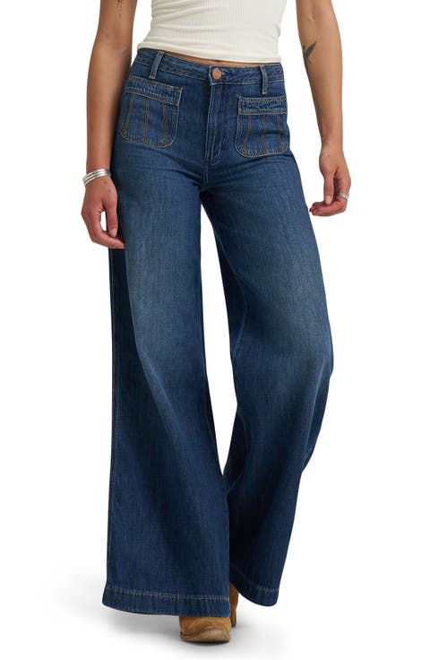 High Waist Patch Pocket Jeans (Homestead Haze)