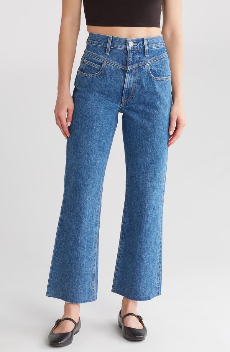 SLVRLAKE Frankie Double Yoke High Rise Crop Flared Jeans, Main, color, 