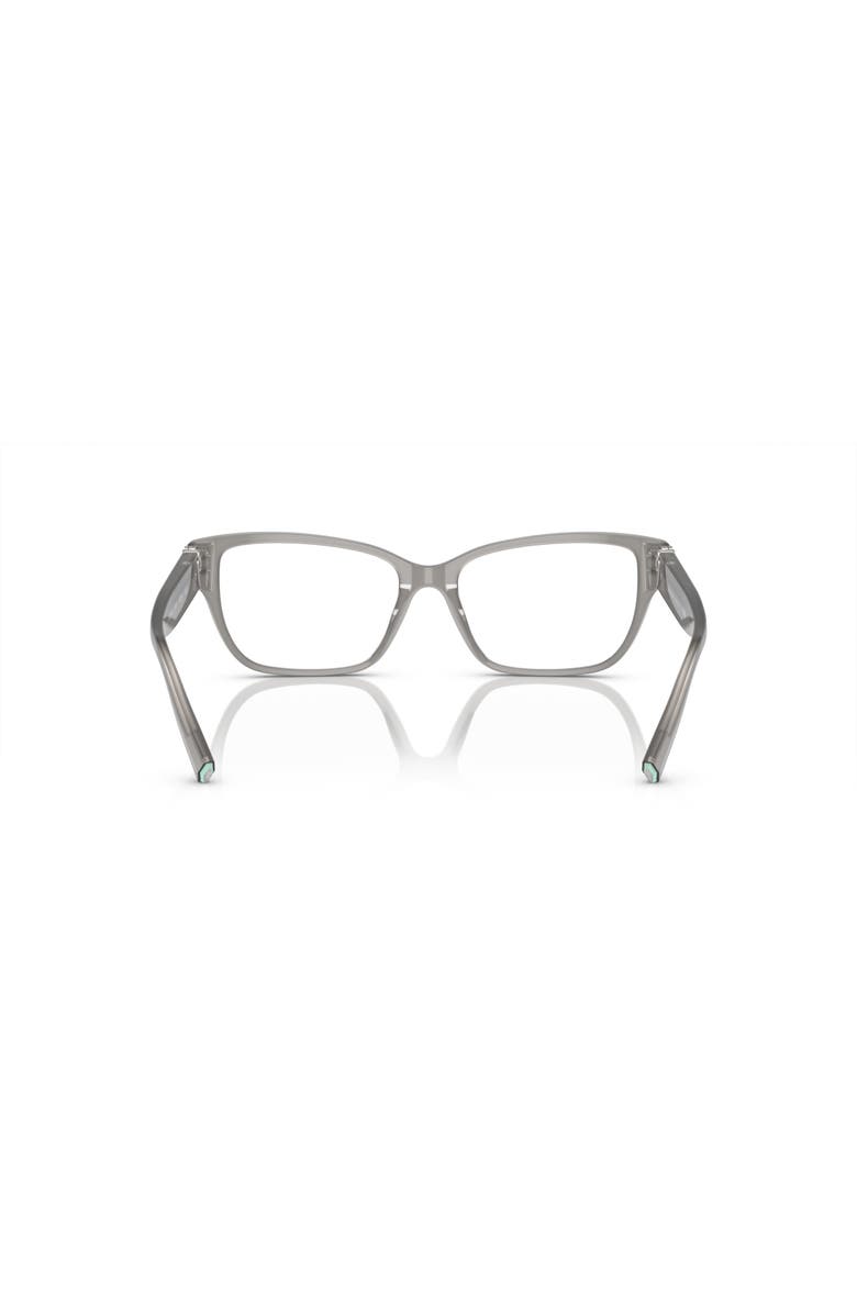 Tiffany & Co. 54mm Rectangle optical glasses, Alternate, color, Grey