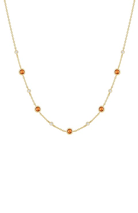 Lab Grown Nano & Cubic Zirconia Station Necklace
