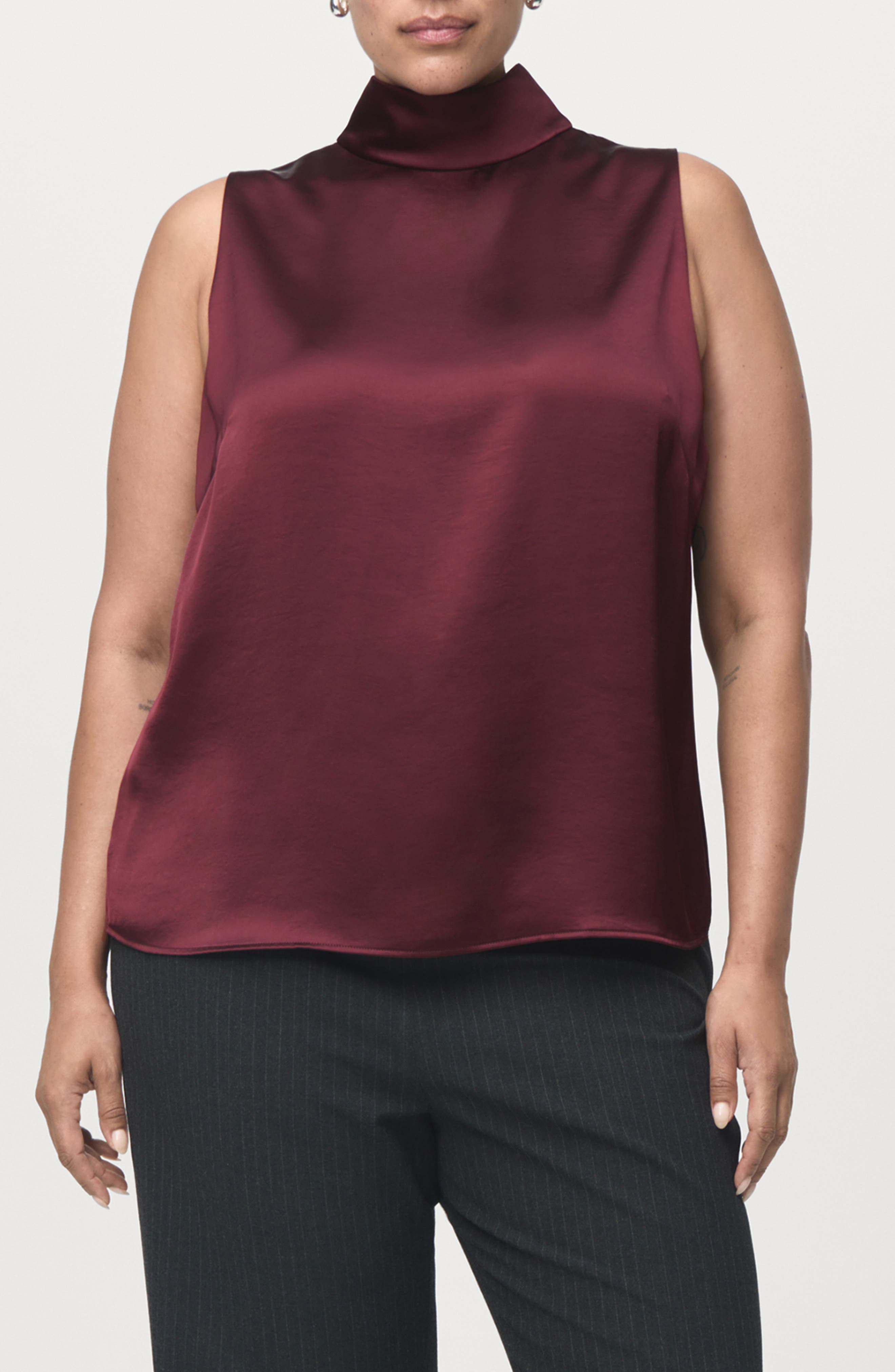 MANGO Stonak Sleeveless Satin Top