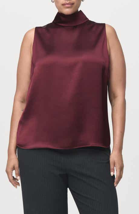 MANGO Stonak Sleeveless Satin Top