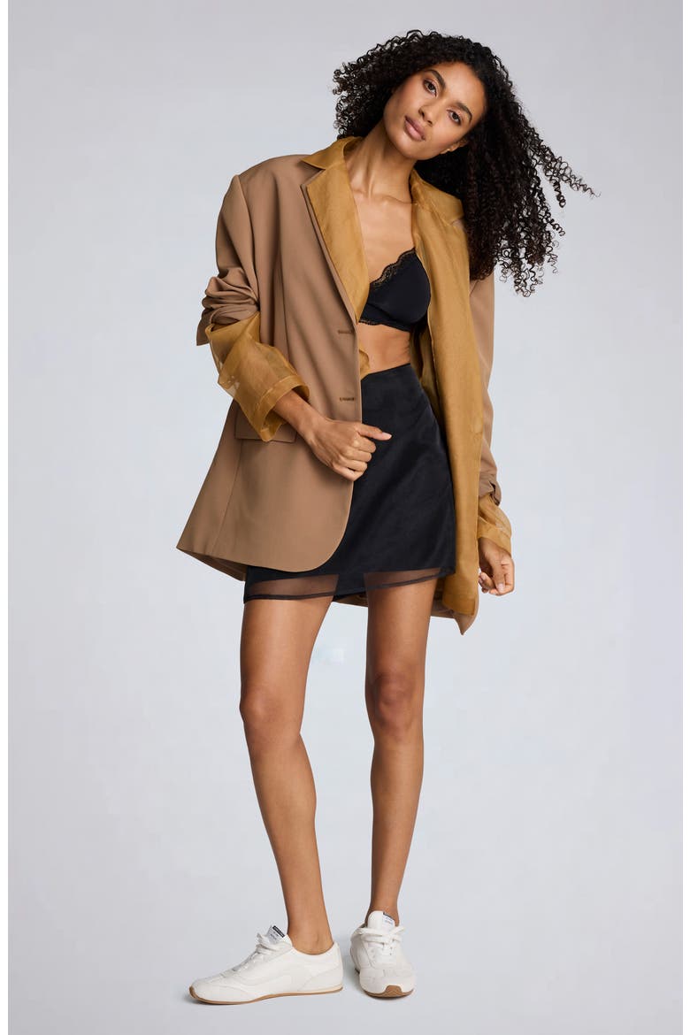 Three-Button Boyfriend Blazer, Alternate, color, MESQUITE