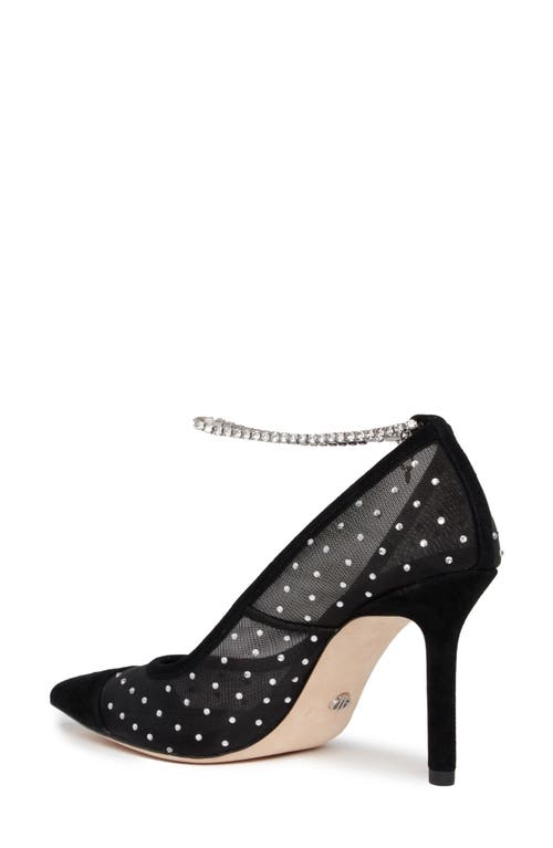 PAIGE PAIGE SILVA CHAIN ANKLE STRAP POINTED CAP TOE PUMP 