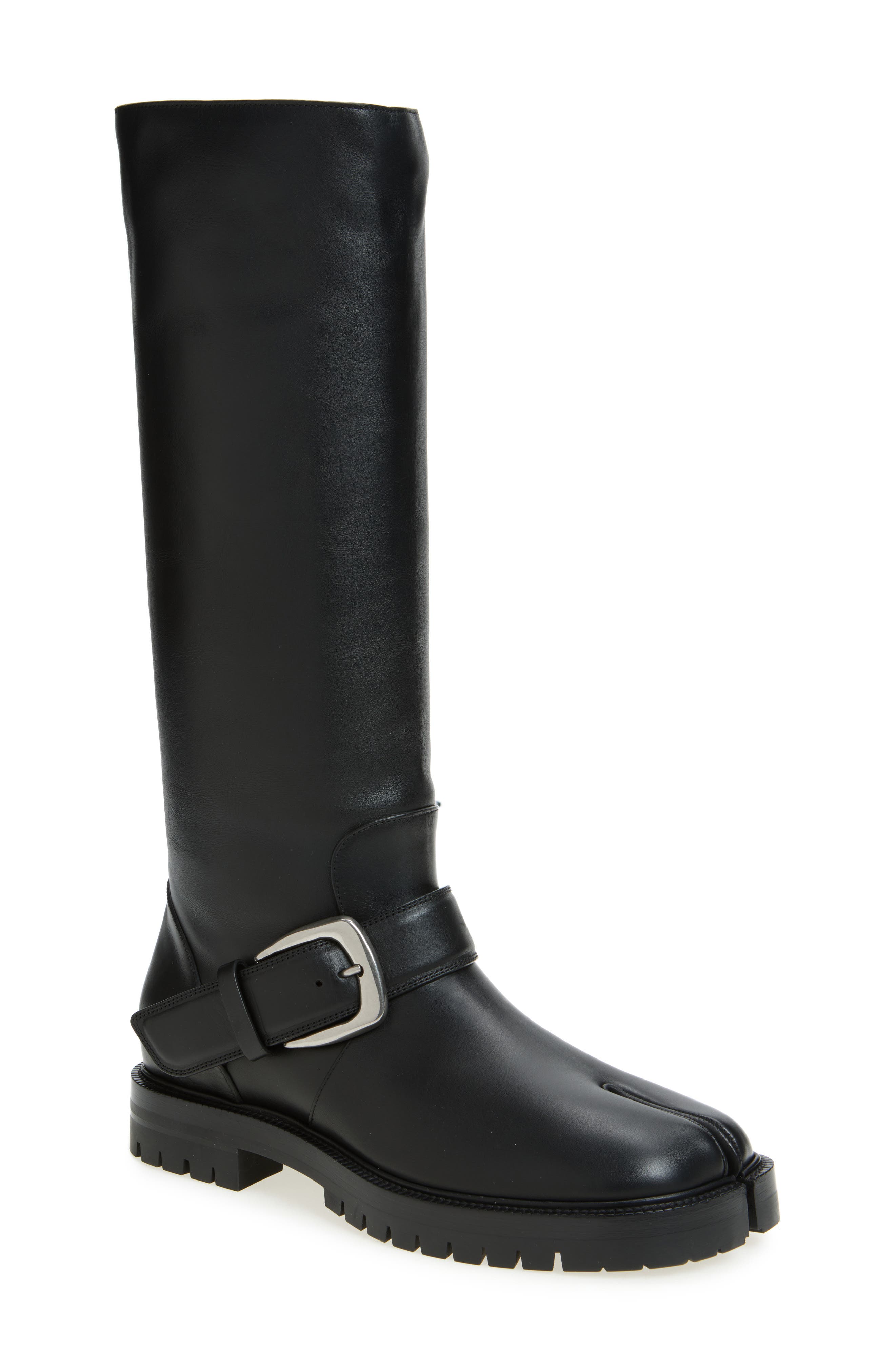 Maison Margiela Tabi County Knee High Boot, Main, color, Black