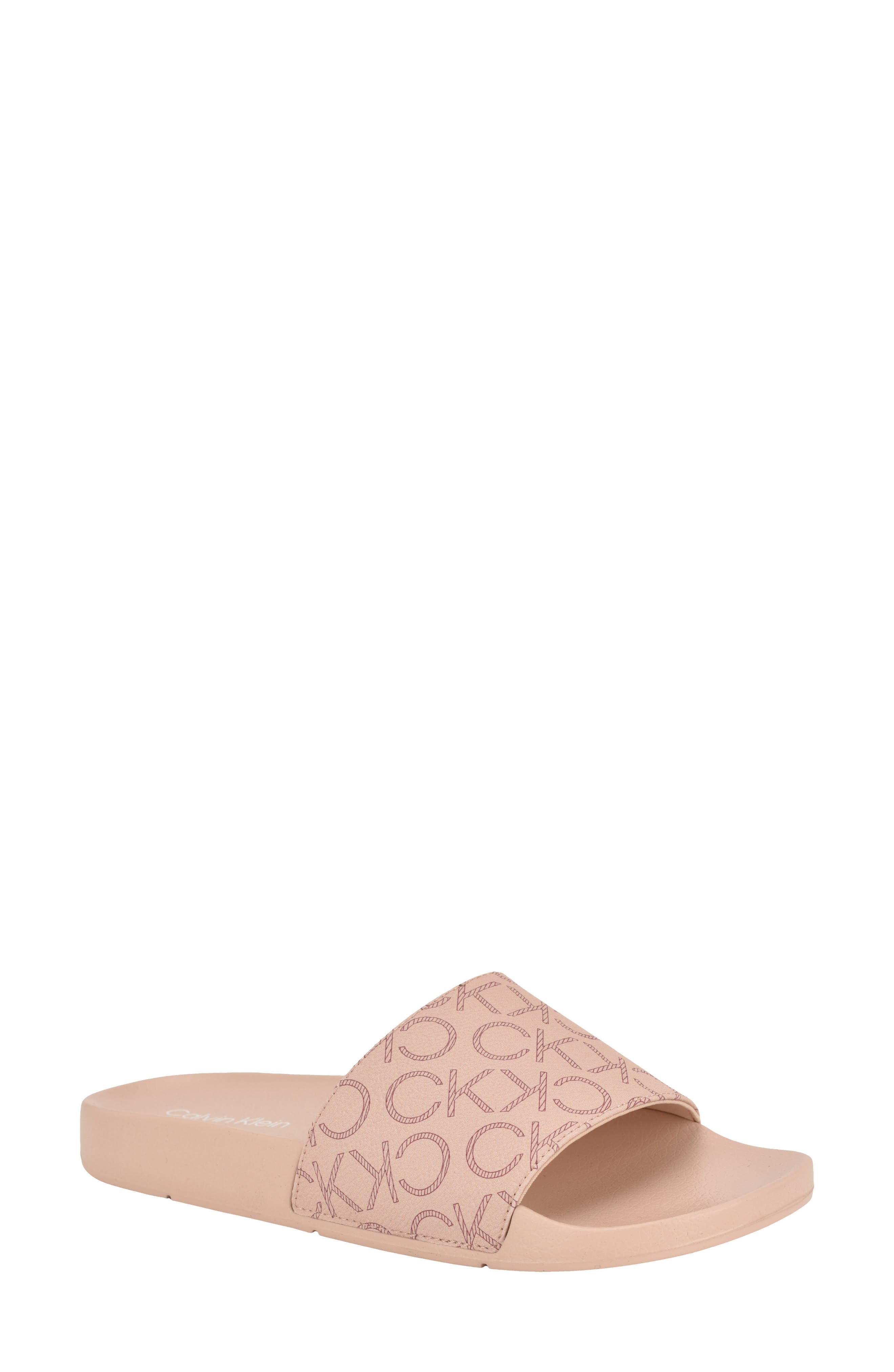 Athens Slide Sandal, Main, color, PINK