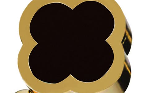 Gabi Rielle Clover Flex Cuff Bracelet In Gold/black