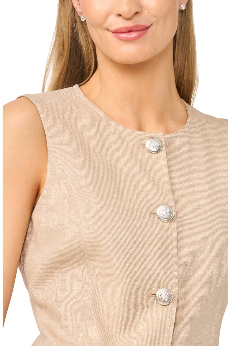 Crewneck Cutaway Vest, Alternate, color, PEBBLE