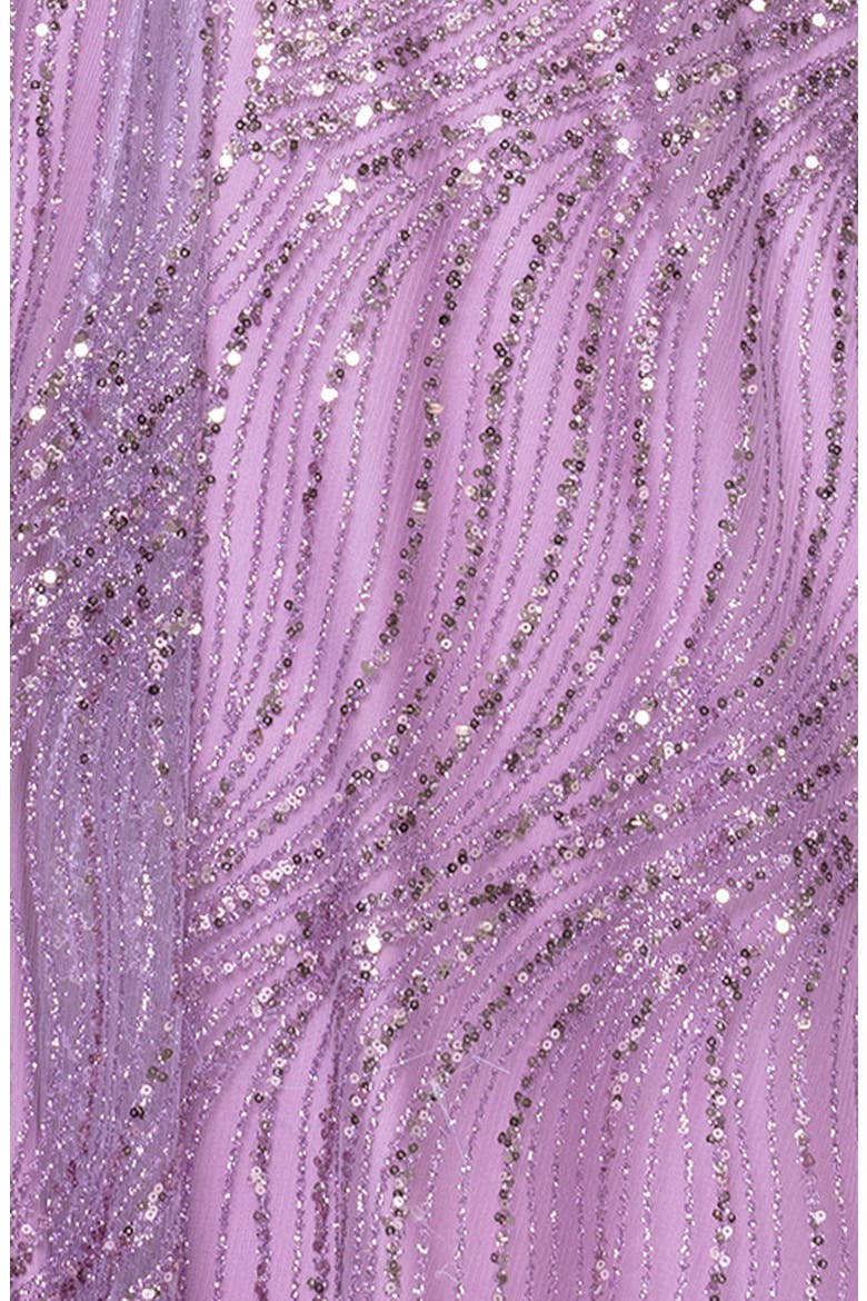 Glitter Mesh Gown, Alternate, color, LAVENDER