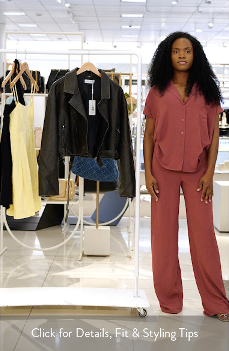 Beckham Faux Leather Moto Jacket, sales video thumbnail