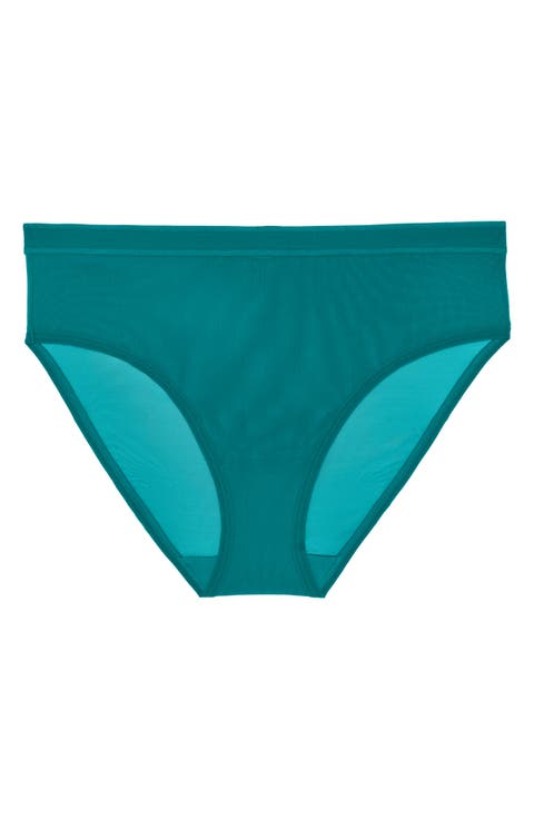 Sheer Mesh High Cut Briefs