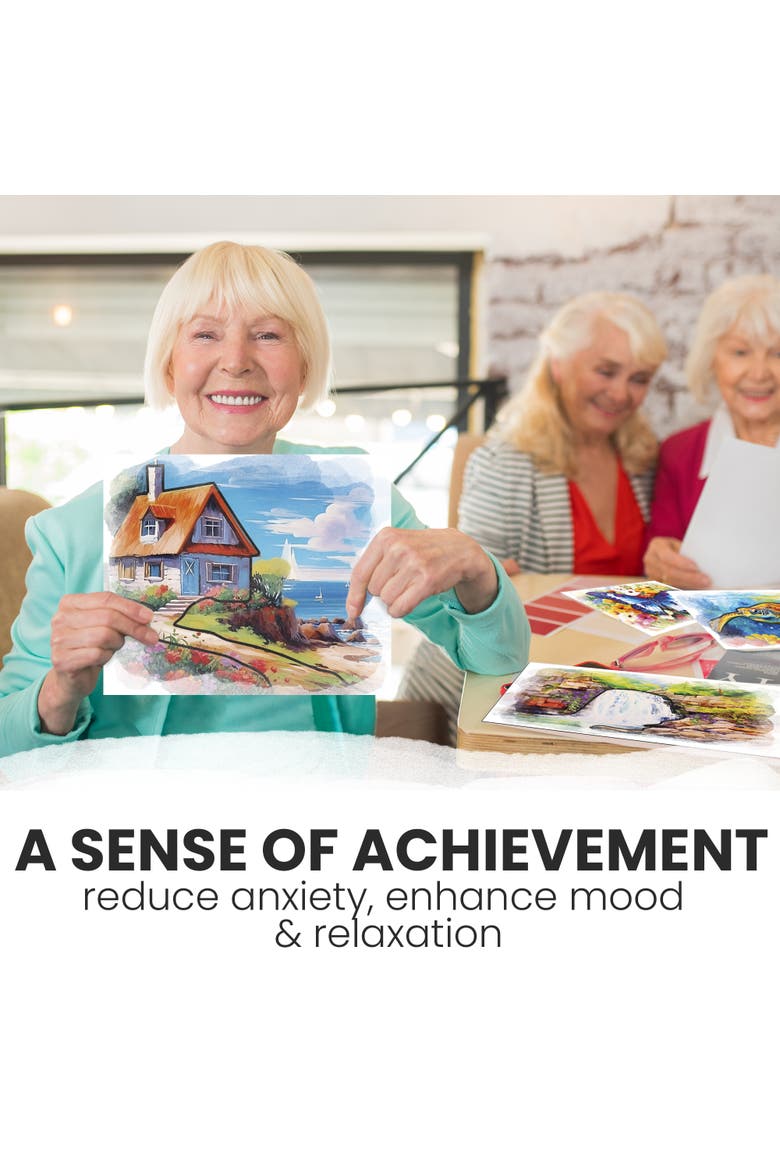 Reusable Water Painting Activity Set for Seniors - Dementia-Friendly, Alternate, color, Tropics