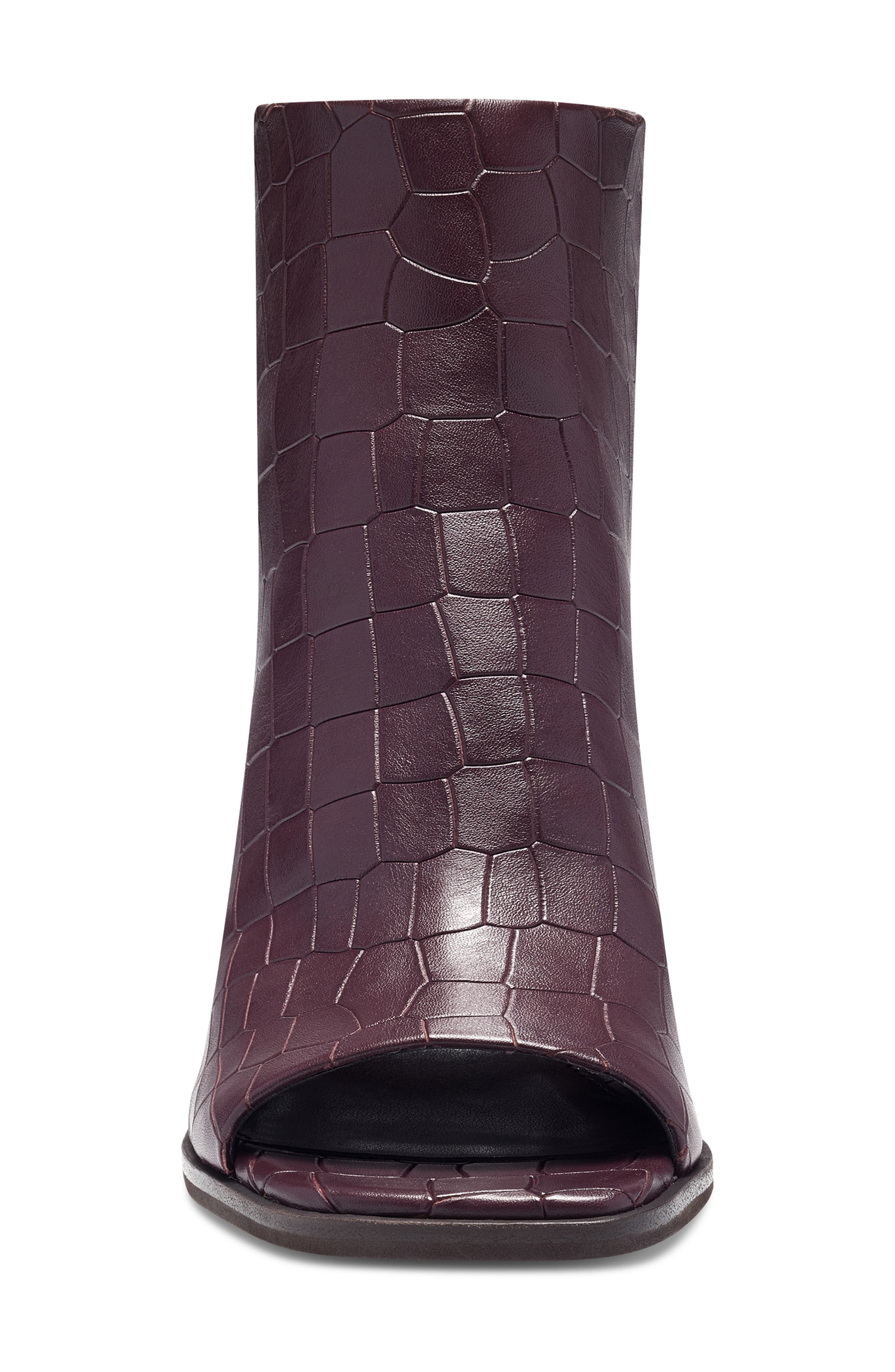 Bebinder Open Toe Bootie, Alternate, color, ELDERBERRY