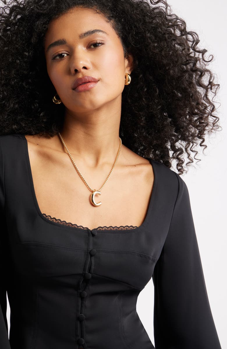 Open Edit Matte Satin Corset Top, Alternate, color, Black