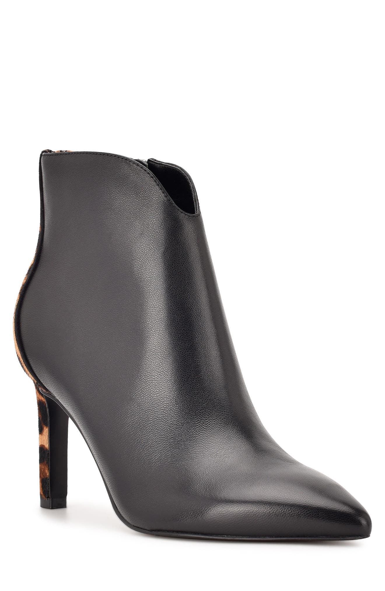 Nine West Mikale Pointed Toe Faux Calf Hair Boot, Main, color, 