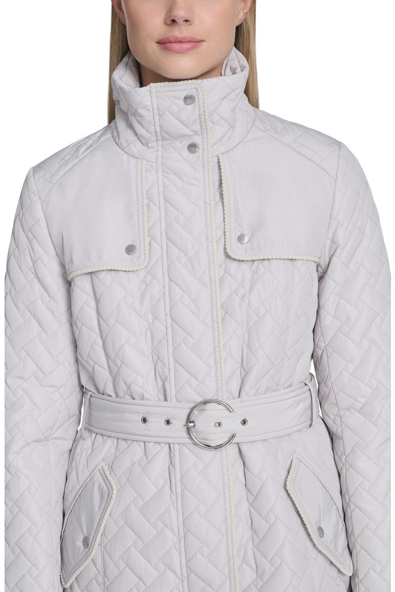 Signature Quilted Coat, Alternate, color, LIGHT GREY
