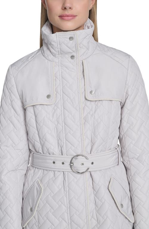 Cole Haan Signature Quilted Coat In Gray