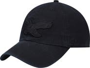 '47 Men's '47 Black Philadelphia Eagles Tonal Team Clean Up Historic Logo Adjustable Hat