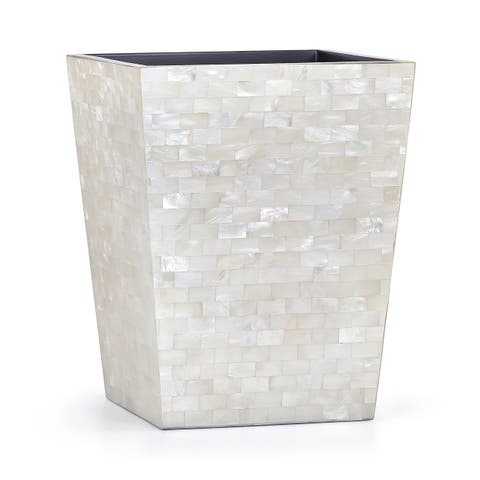 White Agate Waste Basket