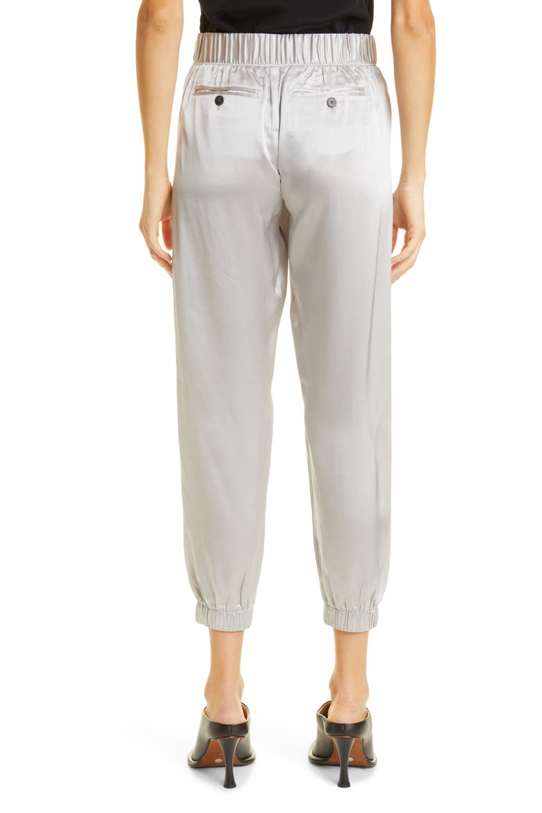 Silk Jogger Pants, Alternate, color, DOVE