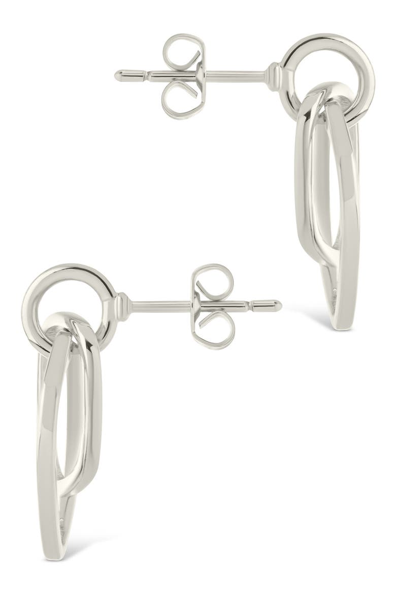 Arabelle Modern Geometric Drop Earrings, Alternate, color, SILVER