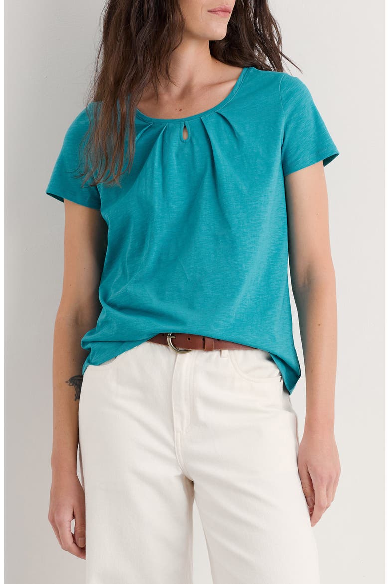 Appletree Keyhole T-Shirt, Main, color, AZURITE