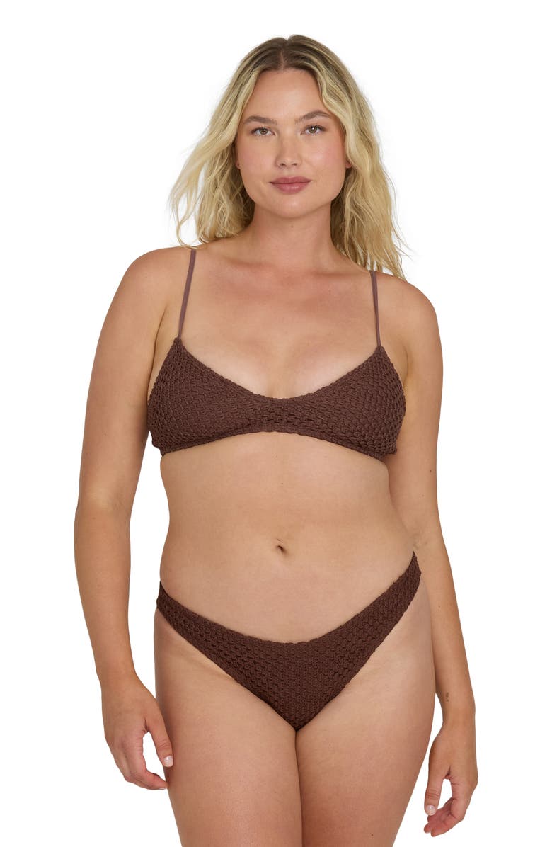 Billabong Twisted Tides Bikini Top, Alternate, color, Espresso