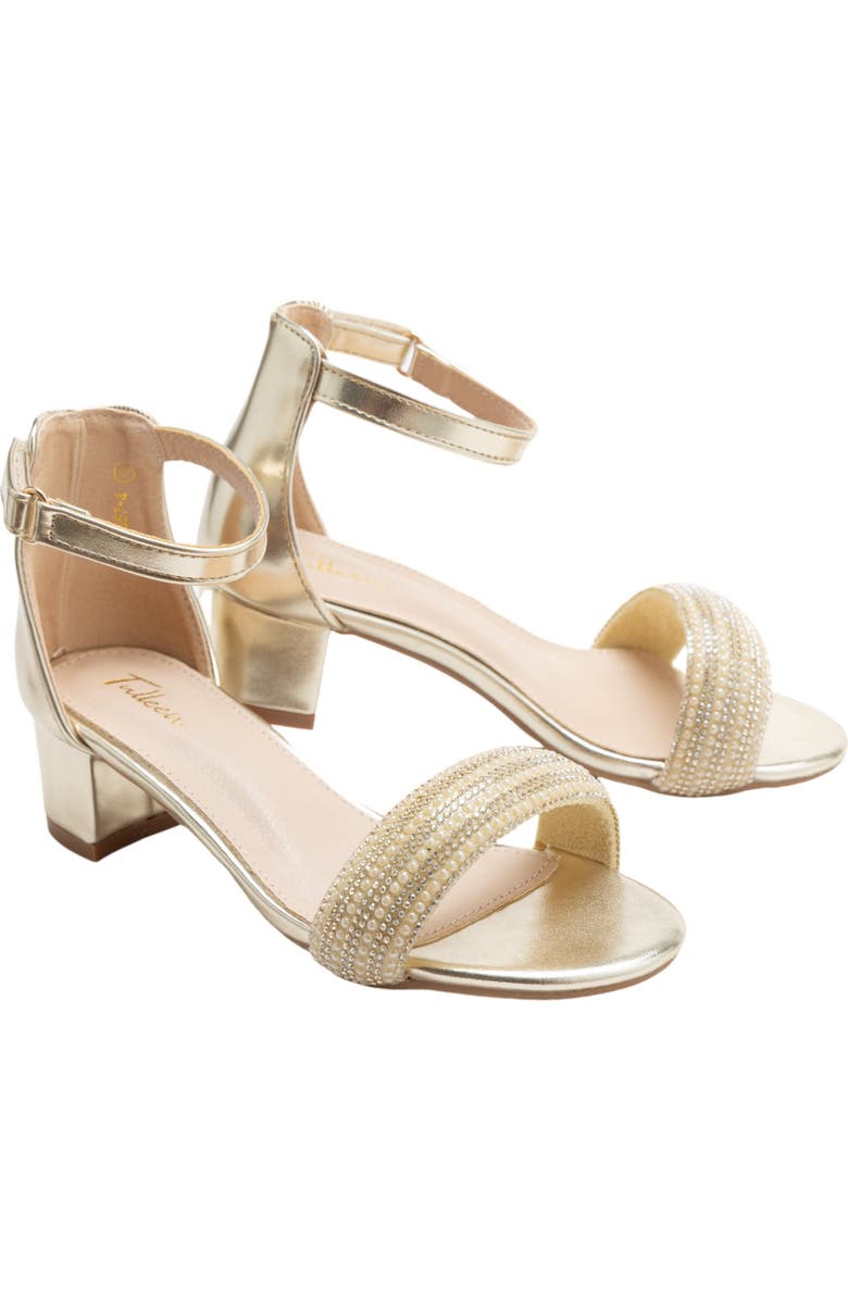 Tulleen Rhinestone Band Block Heels, Alternate, color, Gold