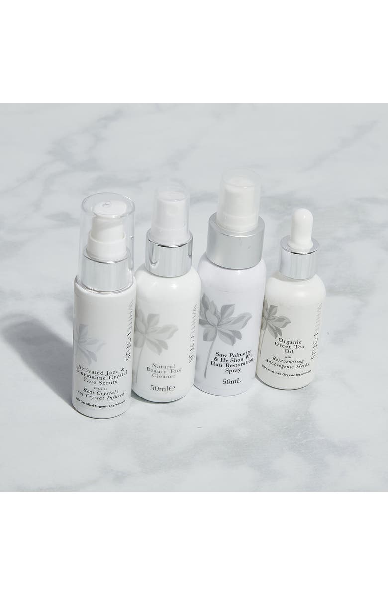 White Lotus Beauty Natural Hair Restoration Spray with Activated Ginseng & Saw Palmetto, Alternate, color, White